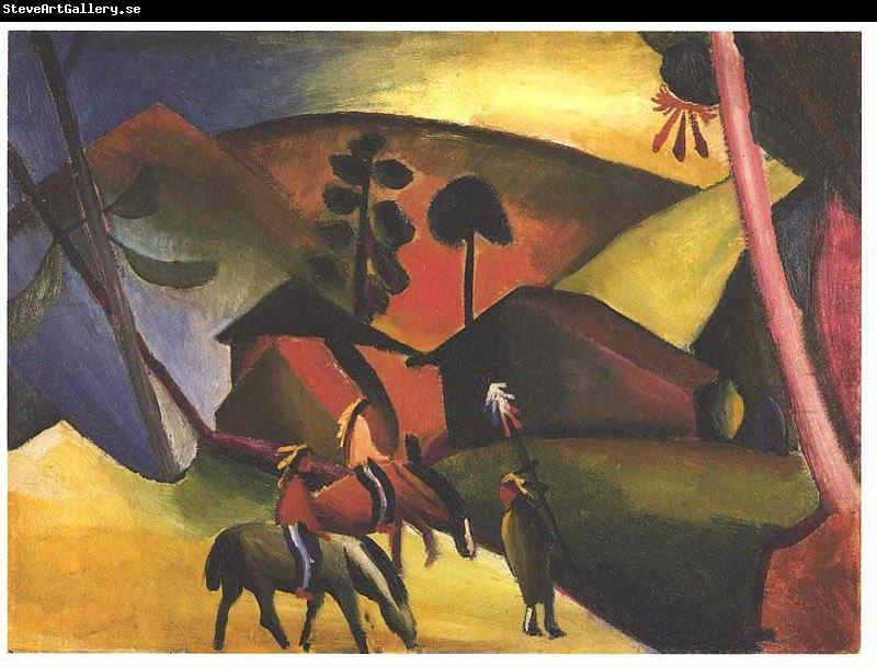 August Macke Native Aericans on horses